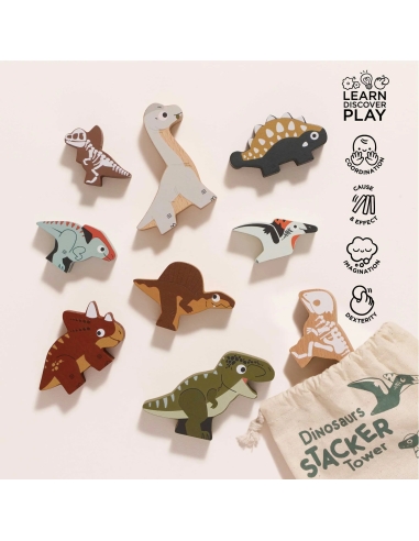 Le Toy Van Drvene životinjice za slaganje Jurassic