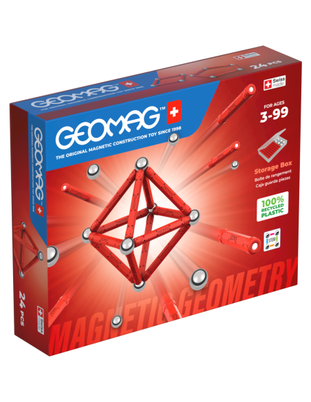 GEOMAG Klasični geometrijski magneti crveni (24 kom)