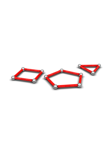 GEOMAG Klasični geometrijski magneti crveni (24 kom)