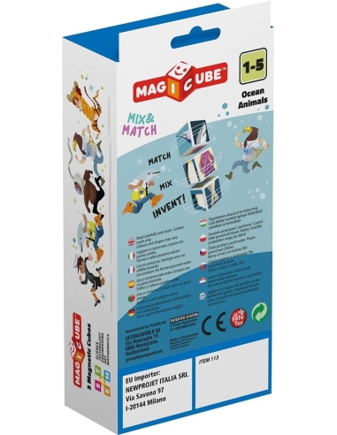 GEOMAG Magicube Mix & Match - Životinje iz okeana (3 kom)