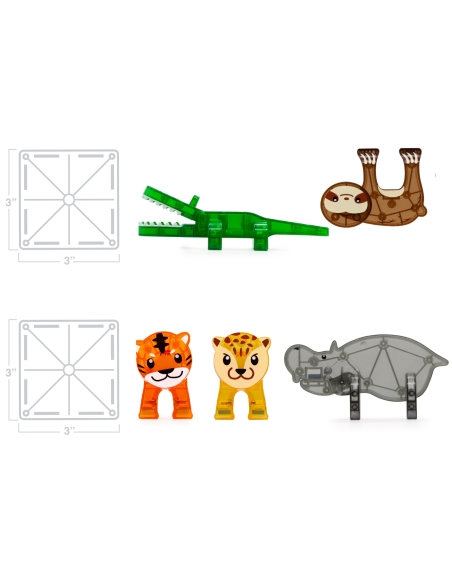 MAGNA TILES Džungla životinje (25 kom)