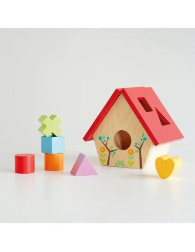 Le Toy Van Petilou Moja kućica za ptice za sortiranje oblika