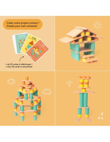 OPPI Stix - Igra slaganja i balansiranja - veliki set (108 kom)