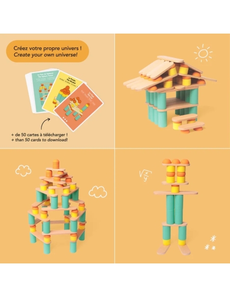 OPPI Stix - Igra slaganja i balansiranja - veliki set (108 kom)