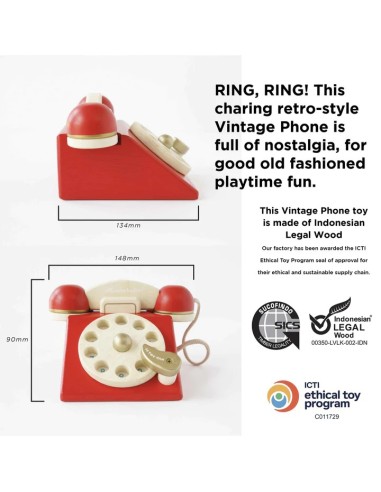 Le Toy Van Drveni vintage telefon – Honeybake