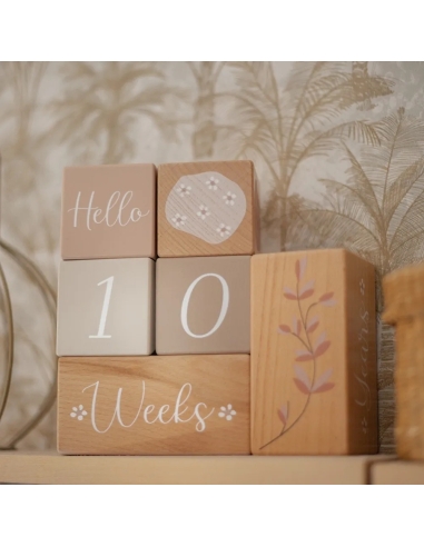 Label Label Drvene Milestone Kockice – Nougat