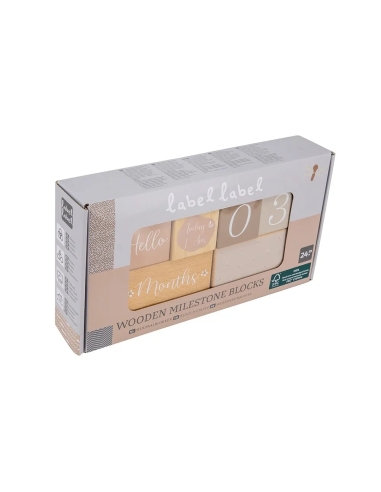 Label Label Drvene Milestone Kockice – Nougat