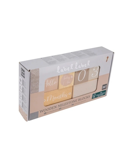 Label Label Drvene Milestone Kockice – Nougat