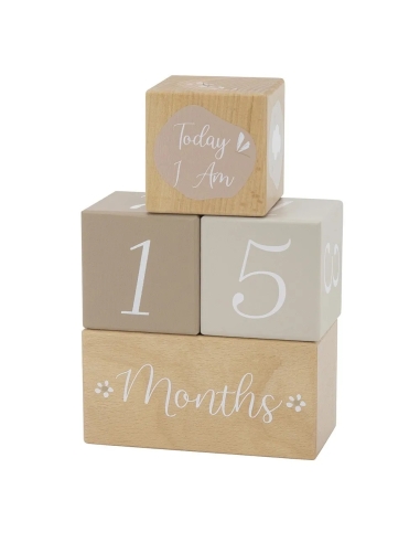 Label Label Drvene Milestone Kockice – Nougat