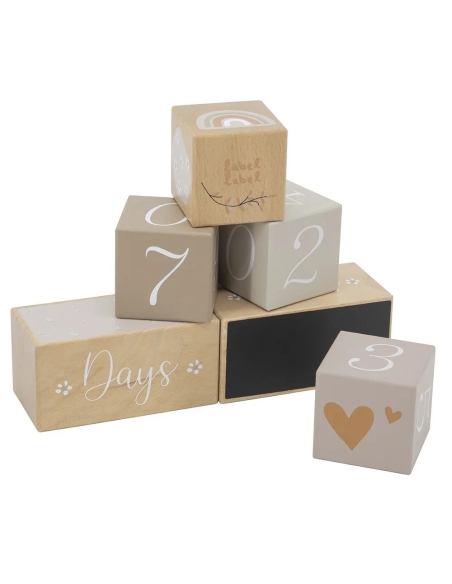 Label Label Drvene Milestone Kockice – Nougat