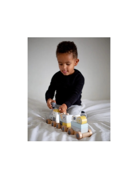 Tryco Drveni didaktički vozić za slaganje – Cirkus