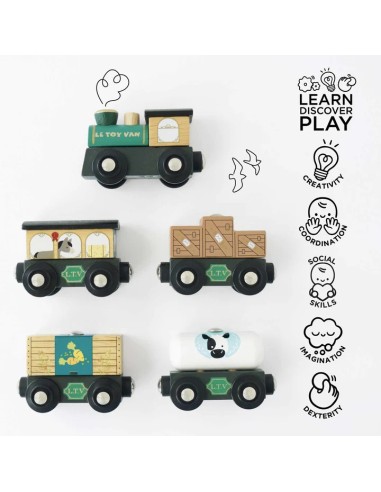 Le Toy Van set drvenih vozića – Great Green Train