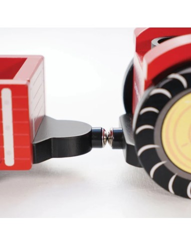 Le Toy Van Crveni drveni traktor sa prikolicom – Bertie