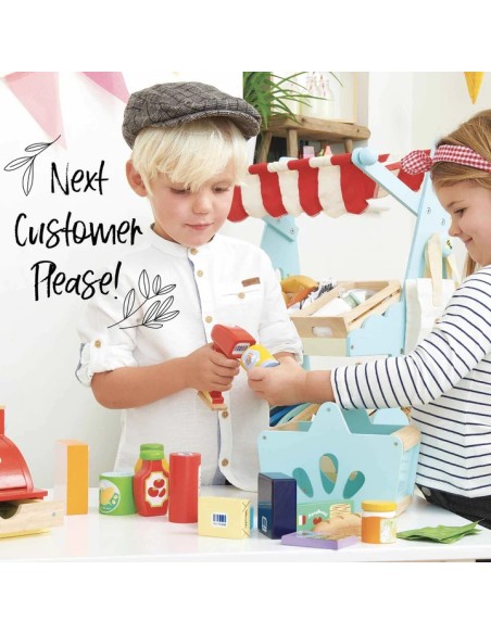 Le Toy Van Drvena korpa sa namirnicama i skener – Honeybake