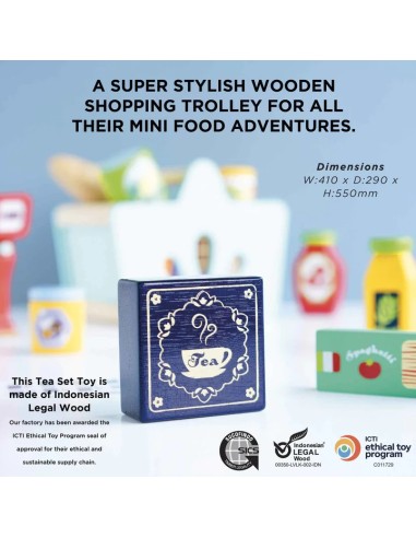 Le Toy Van Drvena korpa sa namirnicama i skener – Honeybake