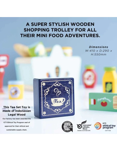 Le Toy Van Drvena korpa sa namirnicama i skener – Honeybake