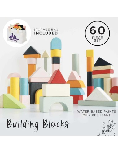 Le Toy Van 60 Building Blocks & Cotton Bag