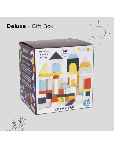 Le Toy Van 60 Building Blocks & Cotton Bag