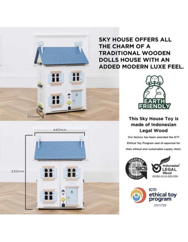 Le Toy Van Drvena kućica za lutke Sky