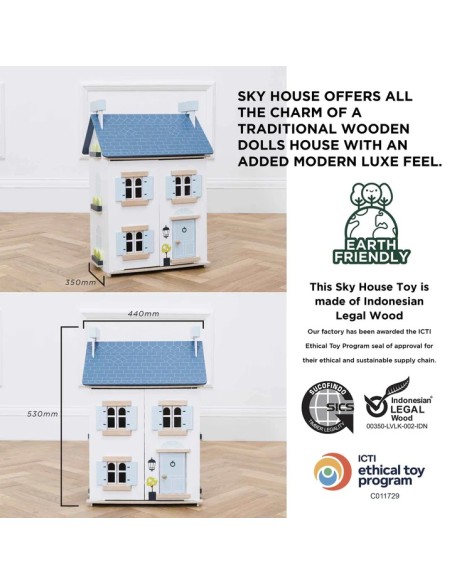 Le Toy Van Drvena kućica za lutke Sky
