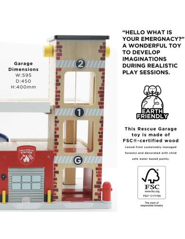 Le Toy Van Fire & Rescue Garage