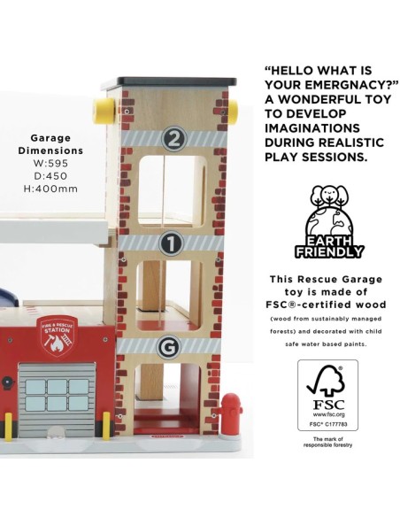 Le Toy Van Fire & Rescue Garage