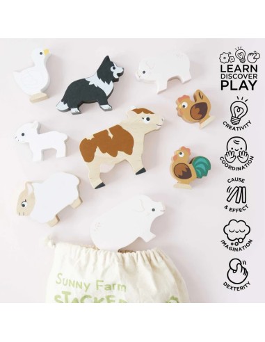 Le Toy Van Drvene životinjice za slaganje – Životinje sa Farme