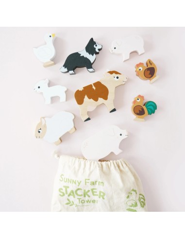 Le Toy Van Drvene životinjice za slaganje – Životinje sa Farme