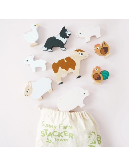Le Toy Van Drvene životinjice za slaganje – Životinje sa Farme