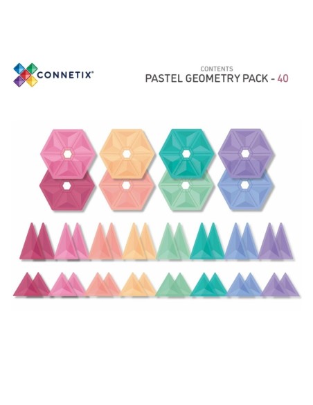 Connetix 40 Pc Pastel Geometry Pastel