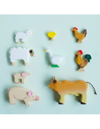 Le Toy Van Set drvenih domaćih životinja – Sunny Farm