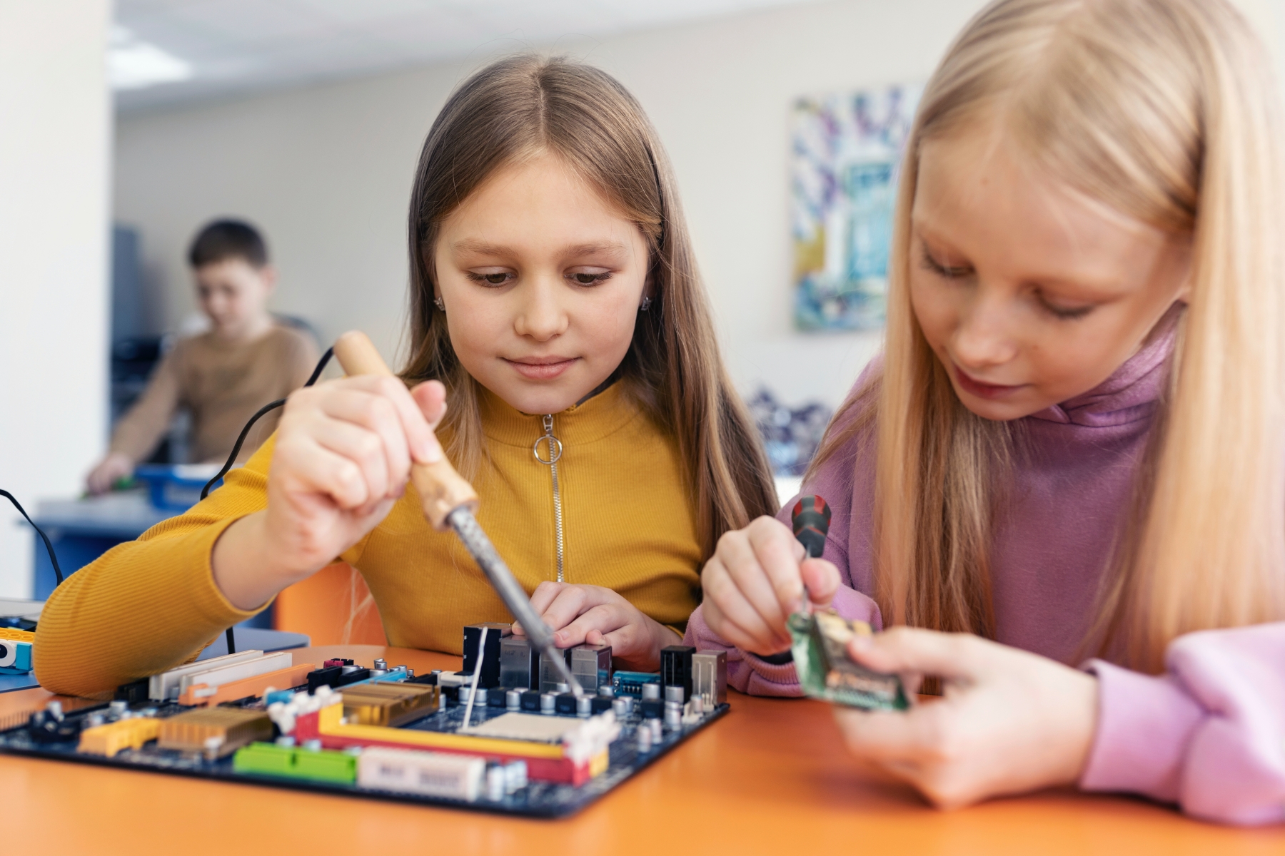 girl playing wooden memory game